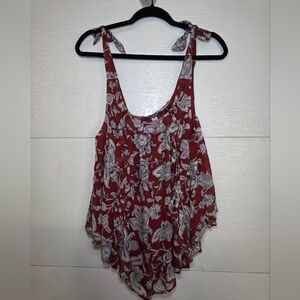 Scotch & Soda Red Floral Camisole with Tie Straps